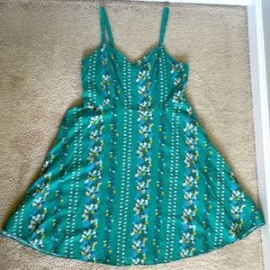 Old Navy teal floral dress, size medium